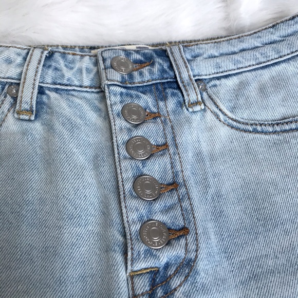 HP🎉Free People montauk light wash skirt NWT - Picture 2 of 11